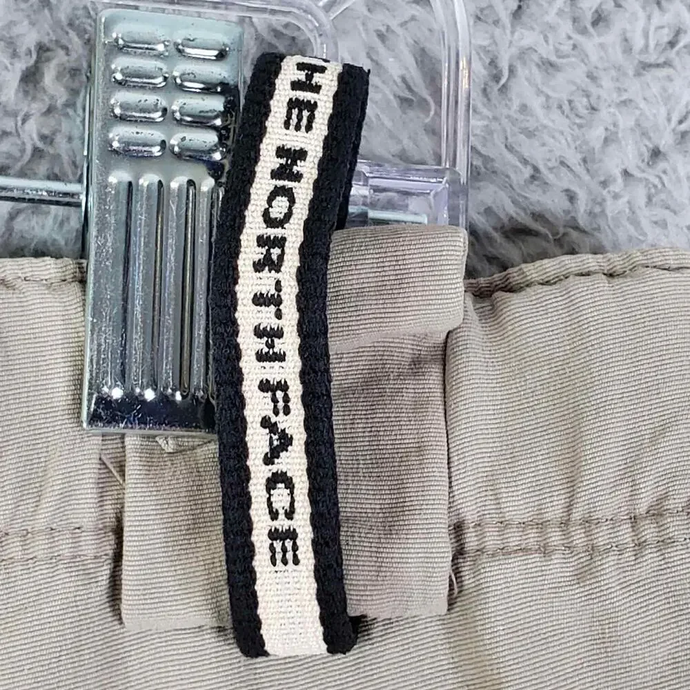 The North Face Mens Pants Medium M Khaki Convertible Zip Off Cargo Belted Nylon